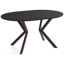 WFL GROUP Valio Ø 90 cm ausziehbar 130 cm schwarz