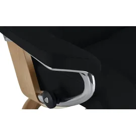 Stressless Relaxsessel Consul Leder 76 x 100 x 71 cm Schwarz mit Hocker