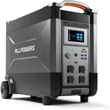 ALLPOWERS R4000 Tragbare Powerstation, 3456Wh LiFePO4 Akku, 4000W AC/100W USB-C Ausgang Solar Generator mit UltraFast Modus, LFP Powerstation für Zuhause, Camping, Wohnmobile, Off-Grid, Stromausfall