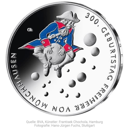 20 Euro Silber-Gedenkmünze 300. Geburtstag Freiherr von Münchhausen 2020 (dif...
