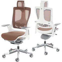 Bürostuhl MERRYFAIR Adelaide, Schreibtischstuhl Drehstuhl, Polster/Netz, ergonomisch ~ mandarin