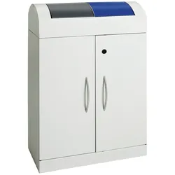 stumpf Abfalltrennung TD 2, RAL 7035/RAL 7016, RAL 5010, verz. Innenbehälter, 2x45 Liter