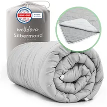 welldora OPTICLIMA Allergiker Bettdecke 200x200 | Fachärztlich getestet & Oeko-Tex | Zweiteilige Sommerdecke & Winterdecke | 4 Jahreszeiten Bettdecken mit Druckknöpfen | Premium Duvet 200x200cm