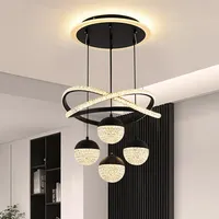 JDONG LED Pendelleuchte Kristall Hängelampe Esstisch 54W LED Hängeleuchte Höhenverstellbar für Esszimmer Wohnzimmer,Dimmbar Hängeleuchte mit Fernbedienung