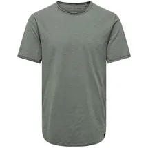 Only & Sons Herren ONSBENNE LONGY TEE NF 7822 Noos T-Shirt, Castor gray), M