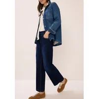Cecil Damen 3716113 Wide Leg Jeans, Dark Blue wash,