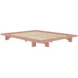 Karup Design Bettgestell »JAPAN BED Bodenbett, Holzrahmen, Futonbett, Jugendbett, Holzbett«, Massivholzbett mit Lattenrost, Kiefer massiv, Doppelbett ohne Kopfteil