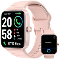 Smartwatch Damen mit Telefonfunktion,Fitnessuhr Damen Alexa Integriertem,100 Sportmodi Fitness Trakcer,24H Pulsmesser,Schlafmonitor,SpO2,Stress,IP68 Wasserdichte Sportuhr Schrittzähler für Android iOS