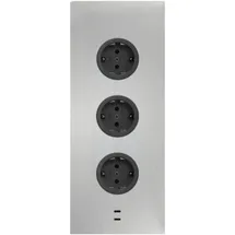 Caressi Schuko-Steckdose 3ST29 Edelstahl 2 St.