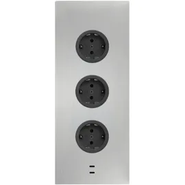 Caressi Schuko-Steckdose 3ST29 Edelstahl 2 St.