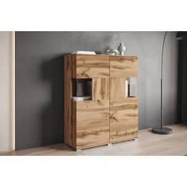OTTO home Highboard 100 x 120 x 39,5 cm Beige / Braun