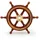 Nklaus 30cm Maritimes Steuerrad Holz mit Messingnabe Standard-Qualität Schiffsrad Deko 11741