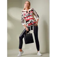 Heine Jacquardstrickjacke in camel-schwarz-gemustert | Gr.: 40