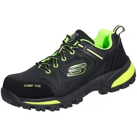 SKECHERS GATLON STRIGAX Konstruktionsstiefel für Herren, Black Lime Leather Synthetic Textile, 43