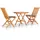 vidaXL Teak Set 3-tlg. Tisch 60 x 60 cm natur klappbar