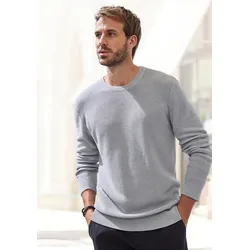 Strickpullover, Pullover in modischen Farben aus Baumwollmischung, Gr. S (44/46), hellgrau, , 24104635-S