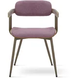 Massivmoebel24 Stuhl, Violett, Holz, Echtholz, 51x78x53 cm, Esszimmer, Stühle, Esszimmerstühle, Vierfußstühle