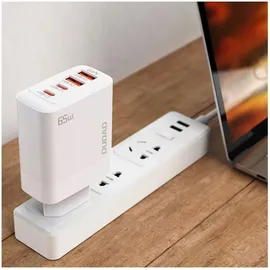 DUDAO A65EU Adapter 65Watt GaN 2xUSB-C / 2xUSB-A - Weiß