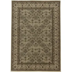 Carpetsale24 Orientteppich Beige 200x290 cm – Kurzflor Teppich im klassischen Vintage Look für Wohnzimmer, Esszimmer, großer Raum
