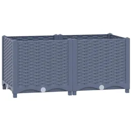 furnicato Hochbeet 80 x 40 x 38 cm Grau