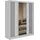 MKS Schiebetürenschrank DIANA 180 x 216 x 61 cm Weiß/Schwarz