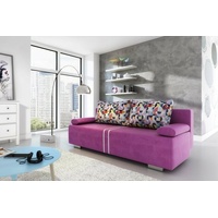 JVmoebel Sofa Schlafsofa Stoff Couch Textil Polster Garnitur Bettfunktion 3 Sitz, Made in Europa lila
