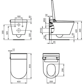 Ideal Standard i.life E mit WC-Sitz Weiß