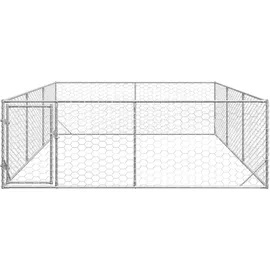 vidaXL Outdoor-Hundezwinger mit Tür 3x4x1 m Verzinkter Stahl