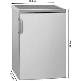 Bomann KS 2194.1 Kühlschrank (120 l, 845 mm hoch, Edelstahl)