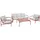 Mendler HWC-O11 Gartengarnitur 3-Sitzer terrakotta/beige