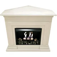 XXL Ethanol und Gelkamin Eckkamin Modell Saturn Deluxe Weiss incl. 3 L Brenner - Weiß