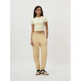 LeGer By Lena Gercke LeGer T-Shirt Teresa, LeGer by Lena Gercke mit Rippstruktur, kurze Form, slim fit gelb XXL (44)