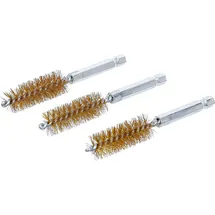 BGS Messingbürste 15 mm Antrieb Außensechskant 6,3 mm (1/4) 3-tlg.