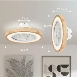 Homcom 50 cm Deckenventilator Beige