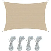 Mobili Rebecca Sonnensegel Beige Polyethylen Uv-schutz 2x3