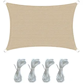 Mobili Rebecca Sonnensegel Beige Polyethylen Uv-schutz 2x3