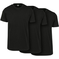 URBAN CLASSICS Herren Basic Tee 3-Pack T-Shirt, Schwarz Black 01168, XXXX-Large (Herstellergröße: 4XL) (3er Pack)