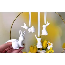 Hänger Hase Sally Pfoten anliegend cremeweiß 7cm