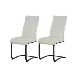 xonox.home Schwingstuhl Leni Strukturstoff creme 2er Set