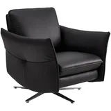 Himolla Komfortklass Sessel, Schwarz, Metall, Echtleder, Longlife-Leder, Rindleder, 80x88x94 cm, Blauer Engel, Goldenes M, Emas, Fußauswahl, Lederauswahl, Stoffauswahl, Wohnzimmer, Sessel, Polstersessel