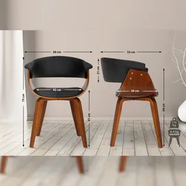 CLP 2er Set Stühle Bruce schwarz