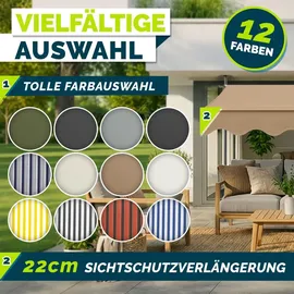 tillvex Balkonmarkise 150 cm taupe
