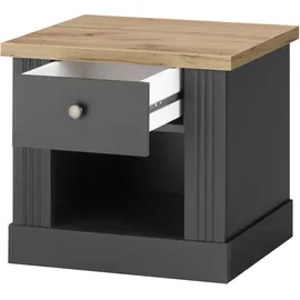 Home Affaire Schlafzimmer-Set HOME AFFAIRE "Westminster", grau, B/H: 90cm x 200cm, Schlafzimmermöbel-Sets, beinhaltet 1 Bett, Kleiderschrank 2-türig und 1 Nachtkommode