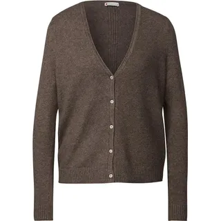 STREET ONE Damen 2515370 Kurzer cardigan nomad brown mel. 36 - 36