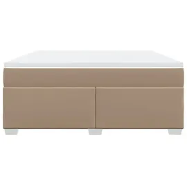 vidaXL Boxspringbett Matratze Cappuccino-Braun 180x200 cm Kunstleder