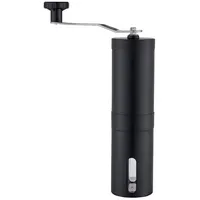 STILVORA Kaffeemühle Handkaffeemühle manuelle Kaffeemühle Edelstahl für Zuhause und Reisen, Kegelmahlwerk, Edelstahl mit stufenloser Präzise Mahlgradeinstellung Keramikmahlwerk schwarz