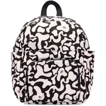 Mandarina Duck Revival Moire Rucksack Schwarz/Weiß