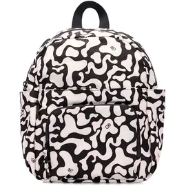 Mandarina Duck Revival Moire Rucksack Schwarz/Weiß