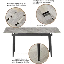 otto home Essgruppe »Stevian« Set, Ausziehbarer Esstisch + Bank + 2 Stühle, 4 Stk. tlg.