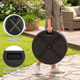 Costway Schirmständer Kunststoff 26 Liter Schwarz